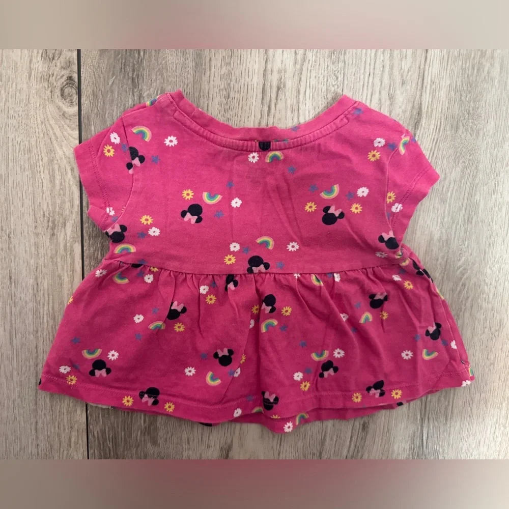 GAP Disney Organically Grown Pink Minnie Mouse Kids Shirt